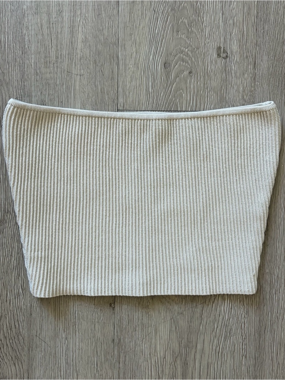 Aritzia Babaton Cream Ribbed Tube Top